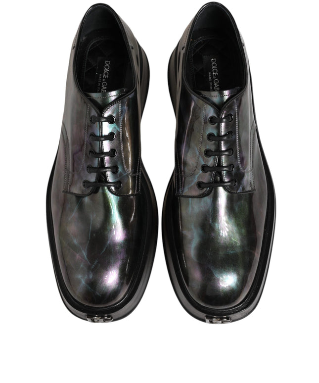 Dolce & Gabbana Multicolor Leather Lace-up Men Formal Derby Shoes
