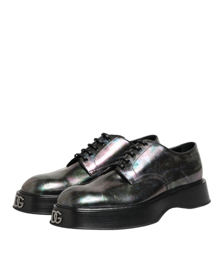 Dolce & Gabbana Multicolor Leather Lace-up Men Formal Derby Shoes