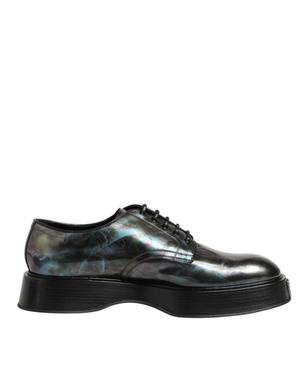 Dolce & Gabbana Multicolor Leather Lace-up Men Formal Derby Shoes