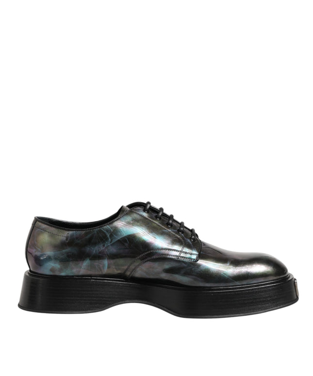 Dolce & Gabbana Multicolor Leather Lace-up Men Formal Derby Shoes