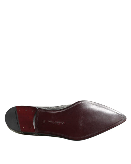 Dolce & Gabbana Marbled Pattern Dress Lace Up Derby Shoes