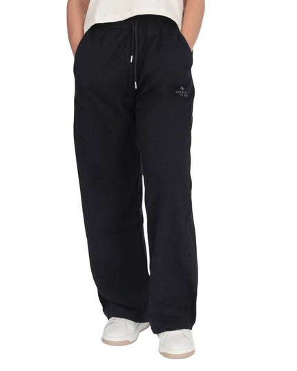 County of Milan Black Cotton Joggers Workout Pant