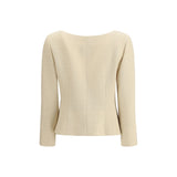 Valentino Short Jacket in Plain Wool Tweed