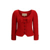 Valentino Short Jacket in Plain Wool Tweed