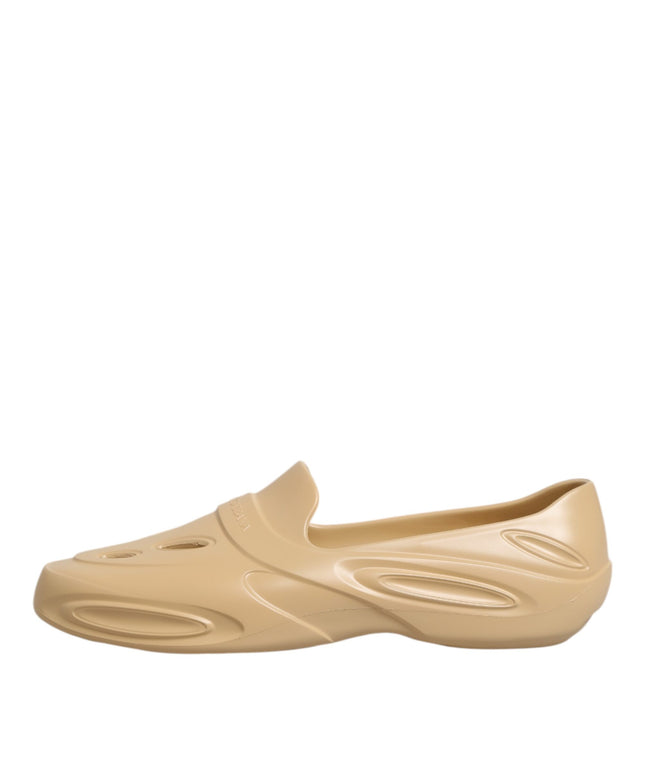 Dolce & Gabbana Beige Rubber Slides Low Top Sneakers Shoes
