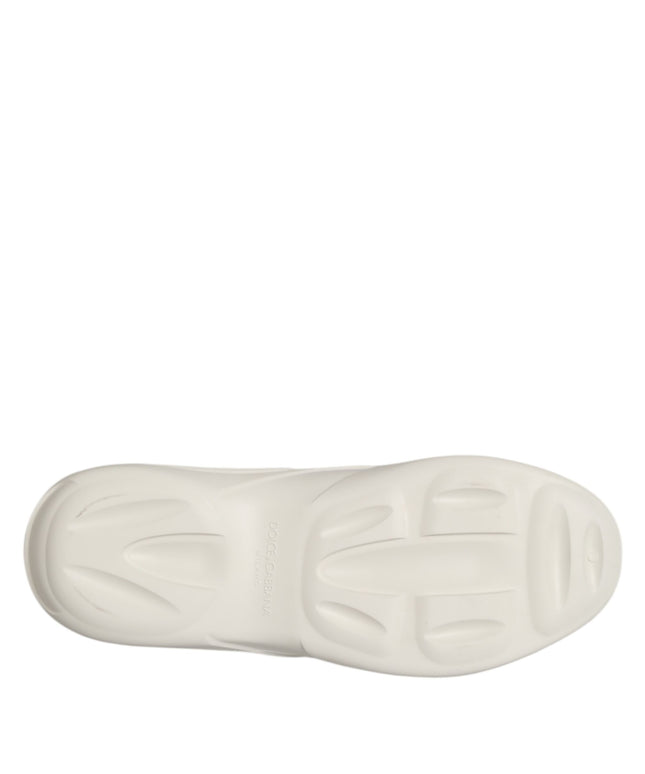 Dolce & Gabbana White Rubber Slides Low Top Sneakers Shoes
