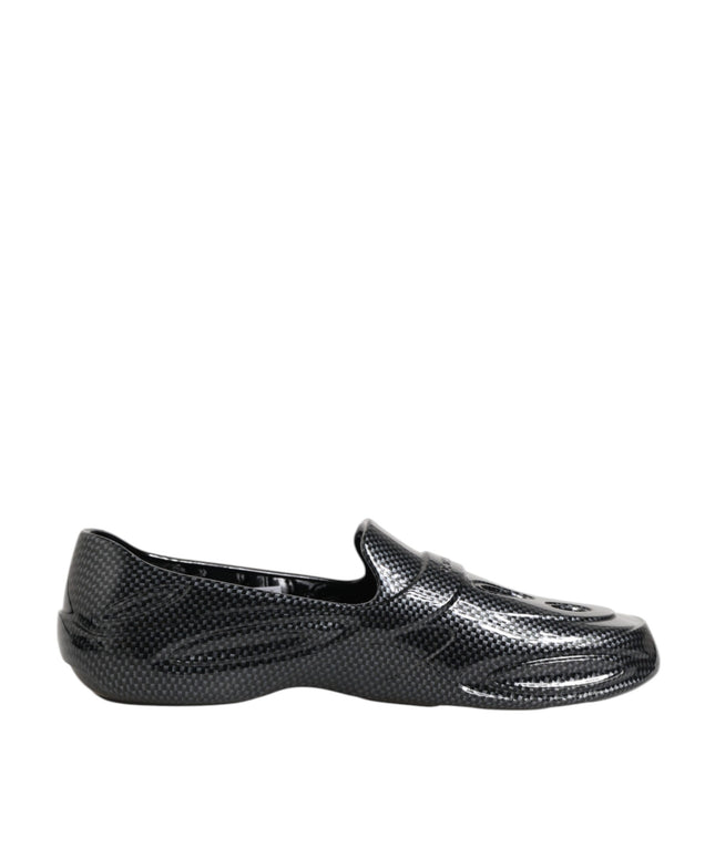 Dolce & Gabbana Black Rubber Slides Low Top Sneakers Shoes