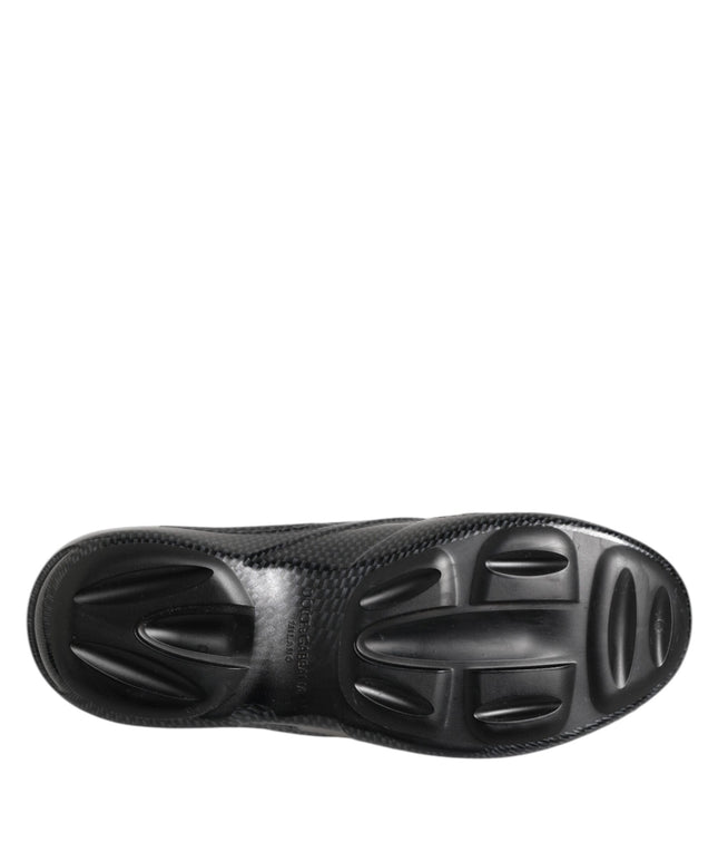 Dolce & Gabbana Black Rubber Slides Low Top Sneakers Shoes