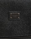 Dolce & Gabbana Gray Leather Logo Plaque Trolley Travel Wheel Men Suitcase Bag