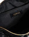 Versace Black Mini Quilted Lambskin Leather Crossbody Sling Borse Bag