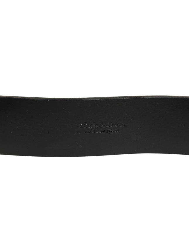 Dolce & Gabbana Brown Classic Gold Metal Logo Buckle Men  Belt