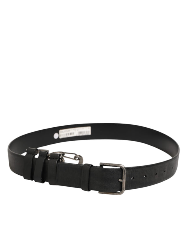 Dolce & Gabbana Black Key Ring Clip Attachments Buckle Belt