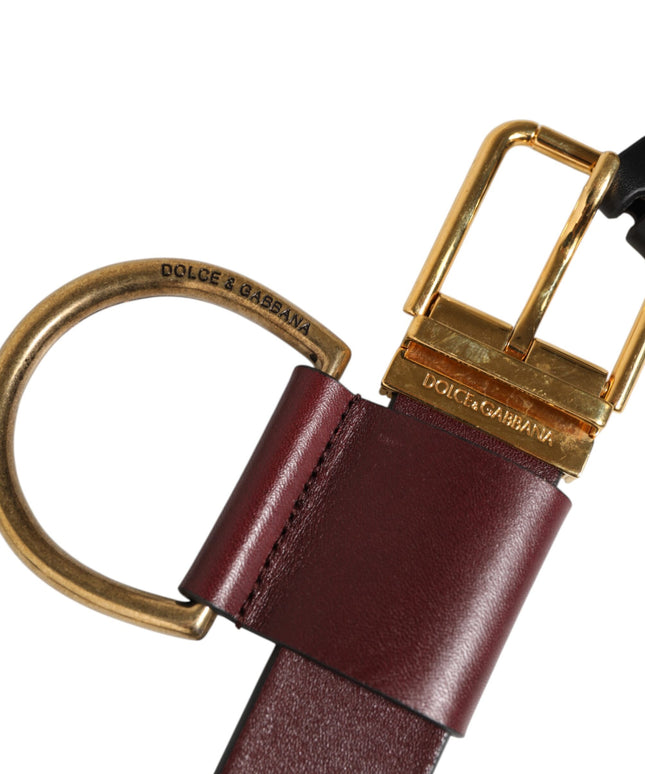 Dolce & Gabbana Brown Key Ring Clip Attachments Buckle Belt