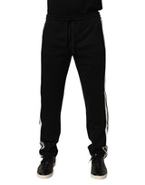 Dolce & Gabbana Black Cotton Jogger Sweatpants Trouser Pants