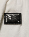 Dolce & Gabbana White Cotton Logo Plaque Men Bermuda Shorts