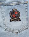Dolce & Gabbana Blue Cotton Distressed Denim BermudaShorts