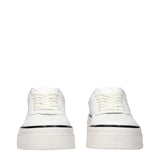 Jil Sander White Leather Platform Sneakers