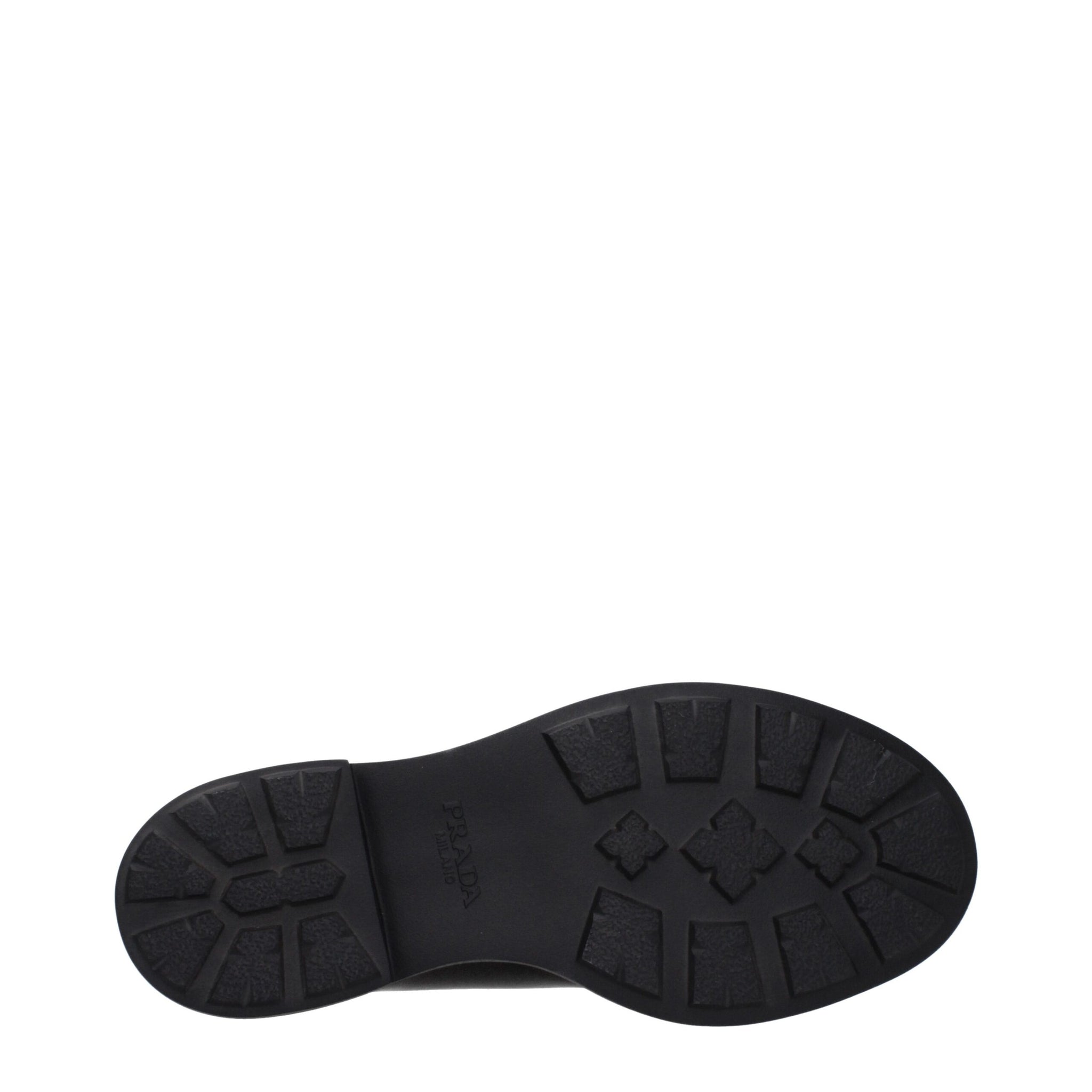 Prada Black Leather Oxfords And Derbies