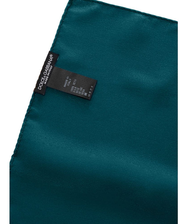 Dolce & Gabbana Green Silk Pocket Square