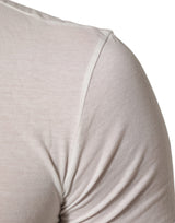 Dolce & Gabbana White Sacred Heart Cotton Crew Neck T-shirt