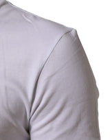 Dolce & Gabbana White Cotton Logo Print Crew Neck Men T-shirt