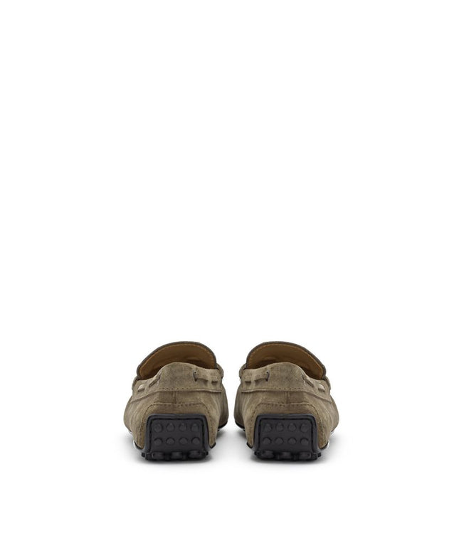 Tod's Beige Suede Leather Moccassin