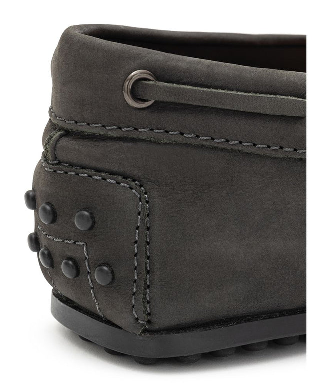 Tod's Gray Nubuc Leather Moccassin