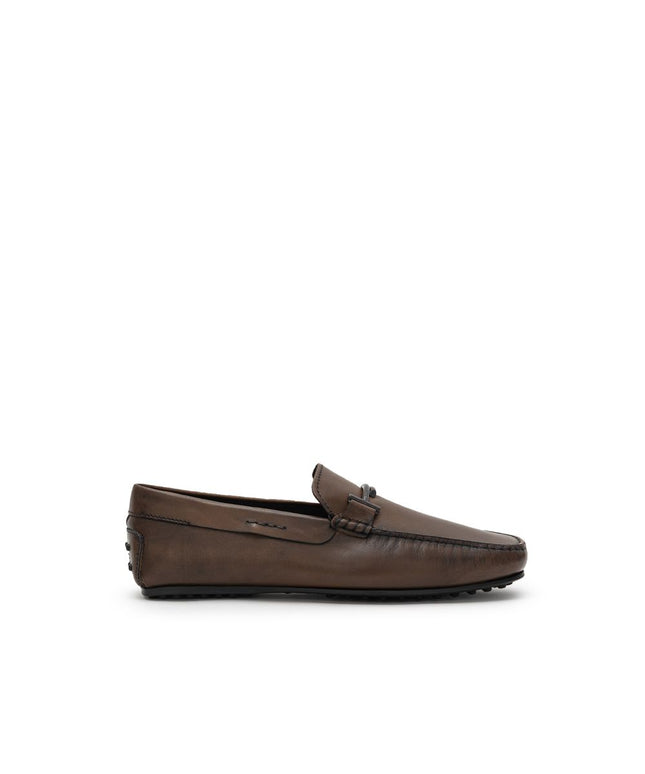 Tod's Brown Leather Moccassin
