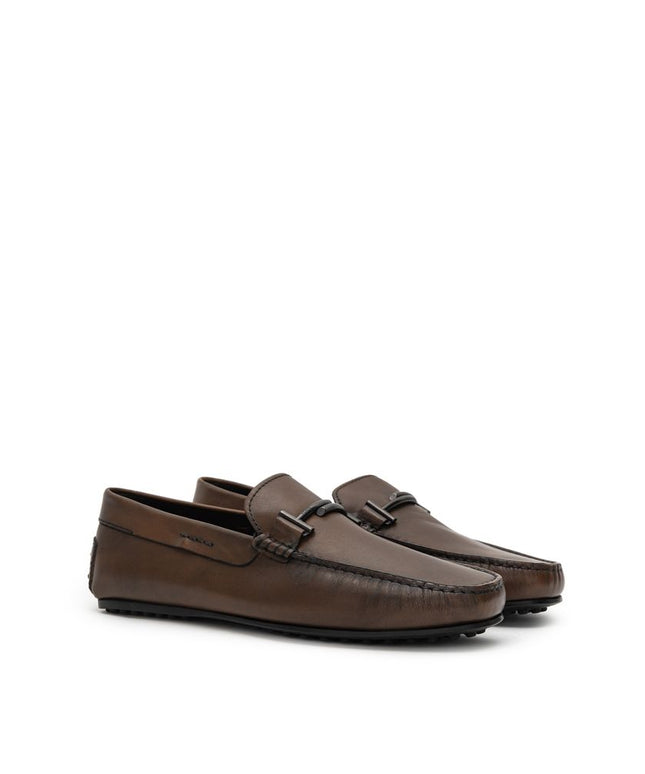 Tod's Brown Leather Moccassin