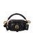 Chloé black leather handbag with gold-tone hardware, top handle, and front buckle detail. Compact luxury bag ideal for women’s fashion accessories.