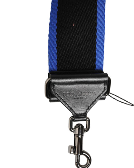 Dolce & Gabbana Black Blue Colorful Lettering Bag Handle Shoulder Strap