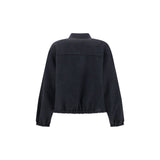 Brunello Cucinelli Blue Fleece Wool Bomber
