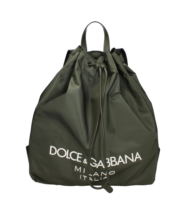 Dolce & Gabbana Green Nylon Backpacks