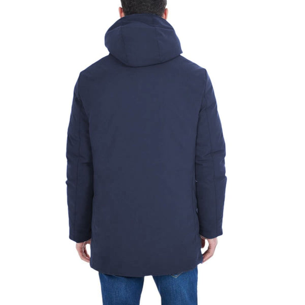 Yes Zee Blue Nylon Jackets & Coat