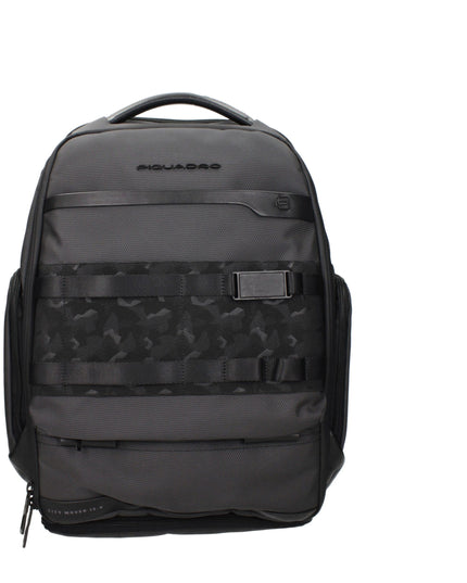 Piquadro Gray Fabric Backpacks