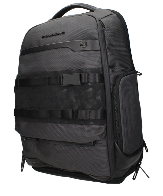 Piquadro Gray Fabric Backpacks