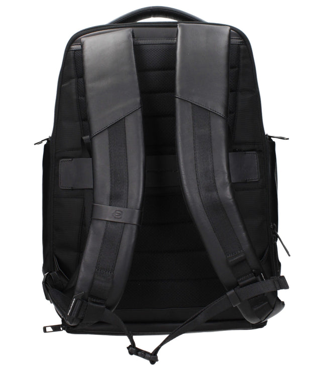 Piquadro Black Leather Backpacks