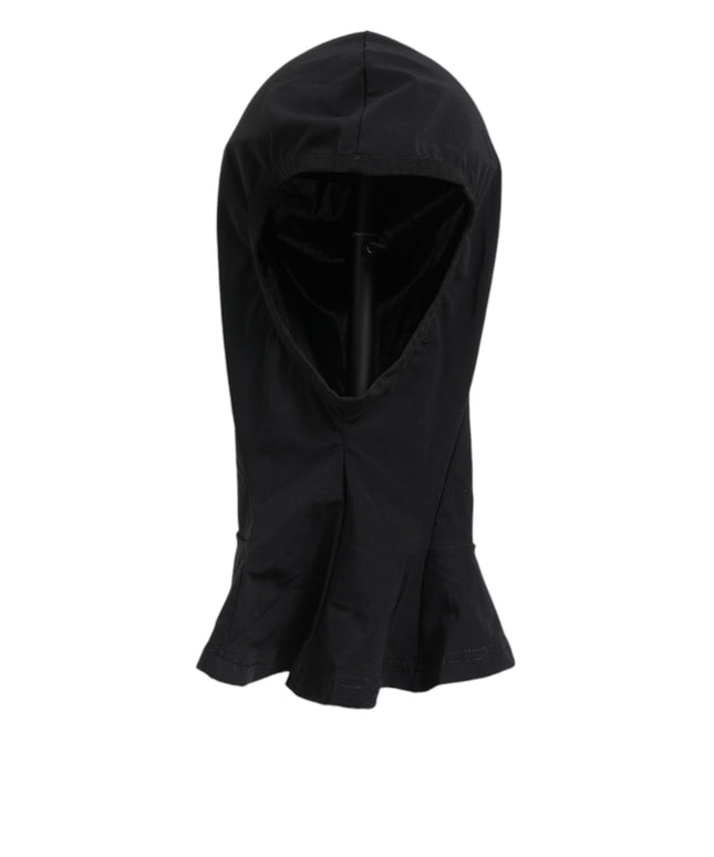 Dolce & Gabbana Black Nylon Elastane Balaclava Hood Face Cover Hat