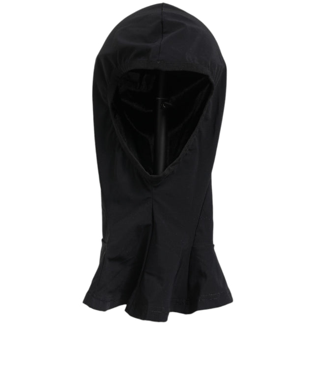 Dolce & Gabbana Black Nylon Elastane Balaclava Hood Face Cover Hat