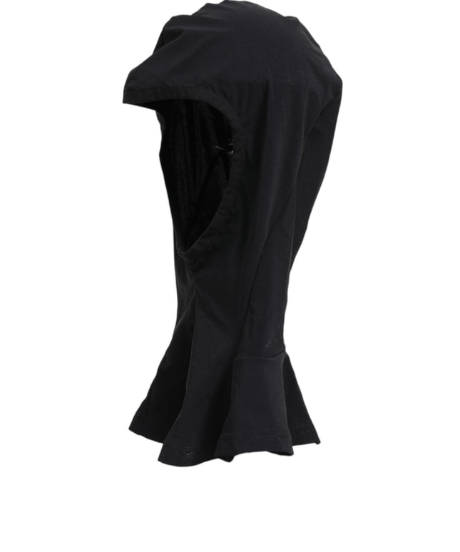 Dolce & Gabbana Black Nylon Elastane Balaclava Hood Face Cover Hat