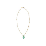Chloé Elixir Pendant Necklace with a delicate gold chain and green elixir-shaped pendant, perfect for upscale jewellery collections.