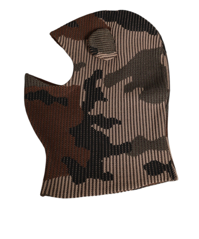 Dolce & Gabbana Multicolor Camouflage Balaclava Mask Men Cap One Size Hat