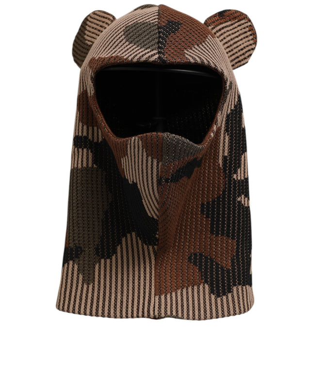 Dolce & Gabbana Multicolor Camouflage Balaclava Mask Men Cap One Size Hat