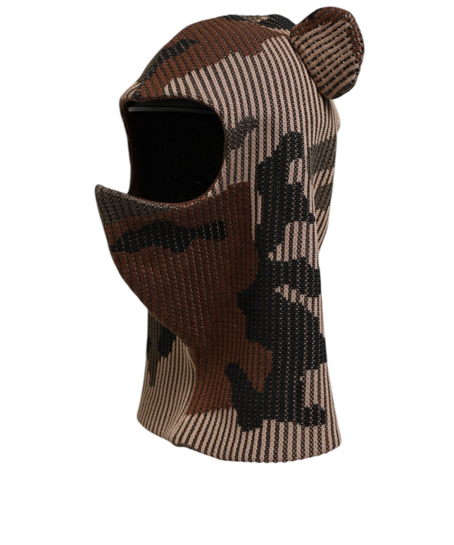 Dolce & Gabbana Multicolor Camouflage Balaclava Mask Men Cap One Size Hat