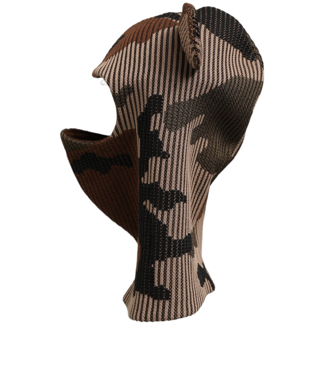Dolce & Gabbana Multicolor Camouflage Balaclava Mask Men Cap One Size Hat