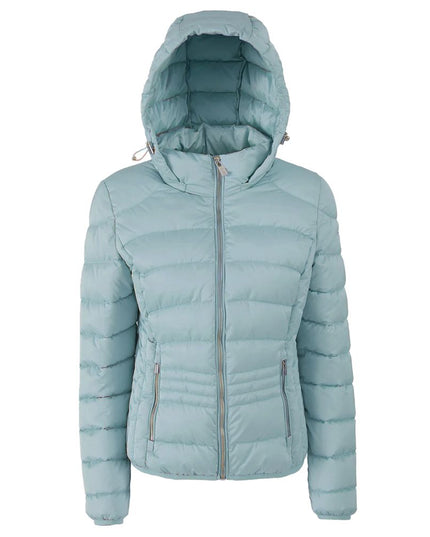 Yes Zee Blue Polyester Jackets & Coat