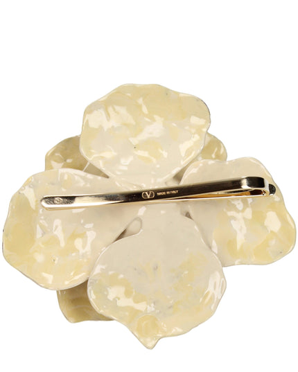 Valentino Garavani Beige Metal Broches