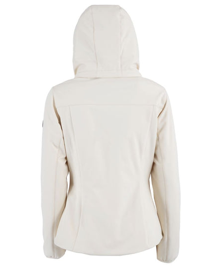 Yes Zee White Nylon Jackets & Coat