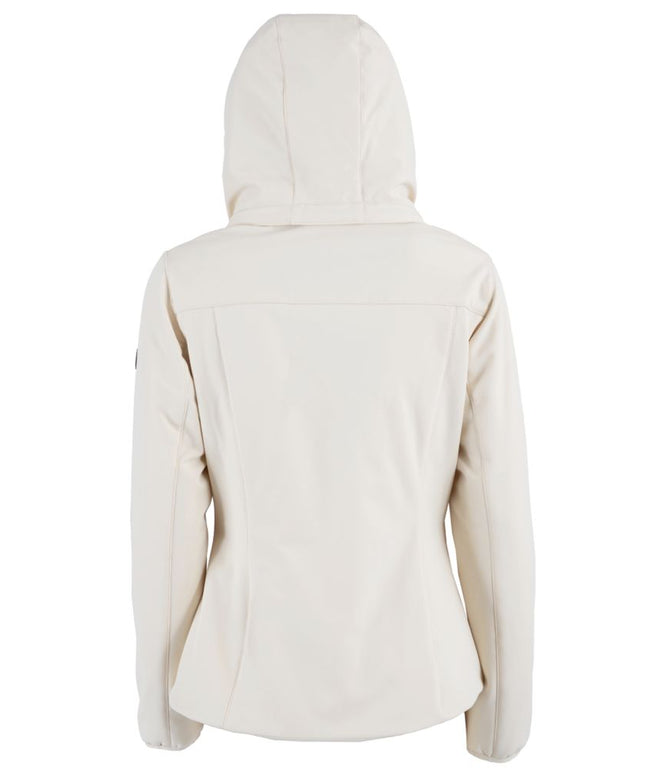 Yes Zee White Nylon Jackets & Coat