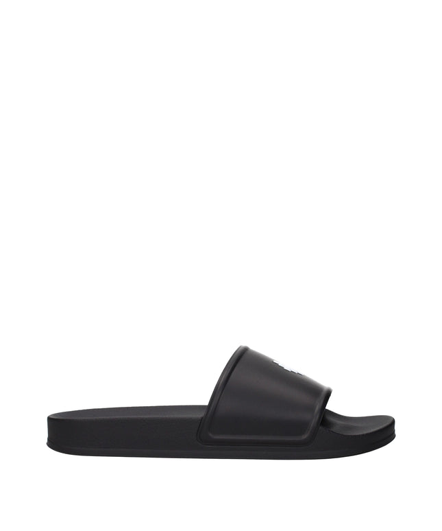 Marcelo Burlon Black Cotton Slippers Sandals